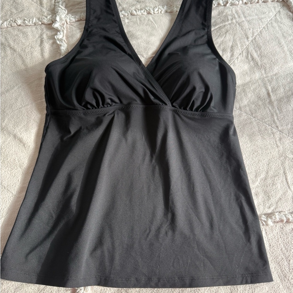 Lands' End black tankini top size 10 D